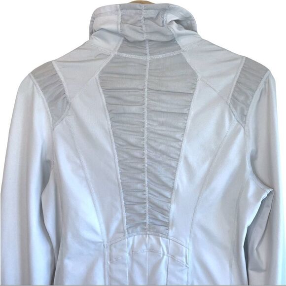 Zella White Ruched Athletic Jacket - Picture 6 of 9
